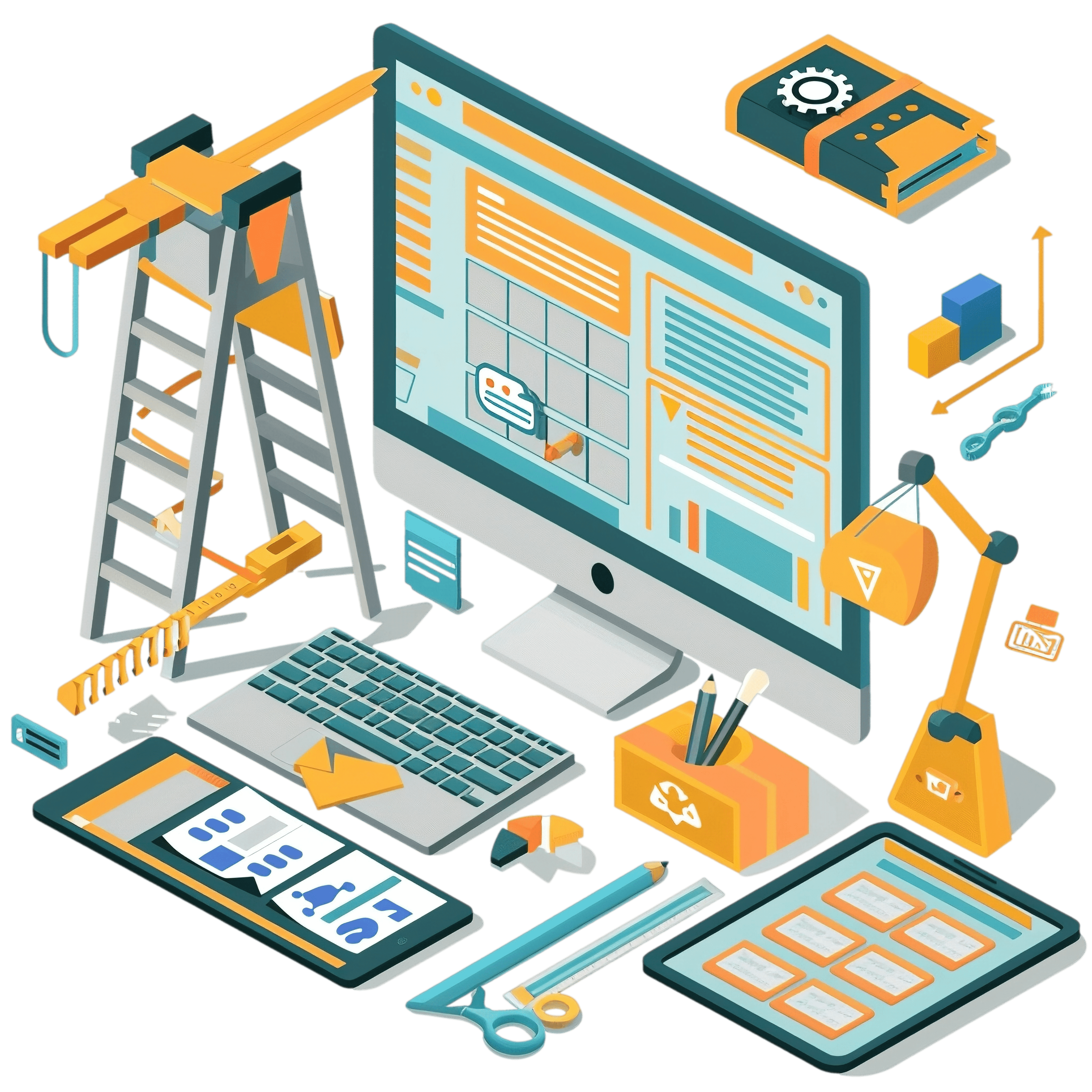 Website development and design illustration